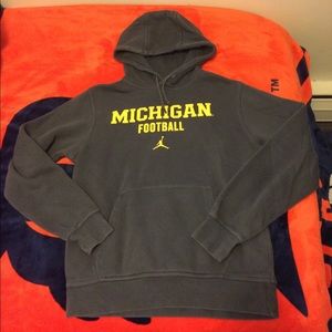 U of M men's pull over hoodie. Jordan brand.
